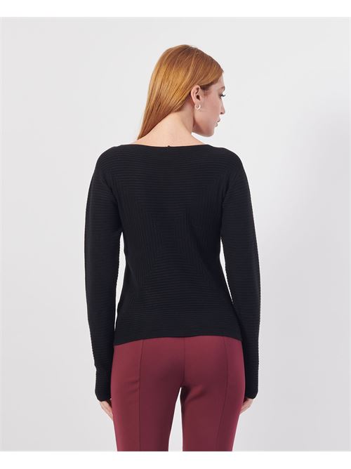 MDM Women's Round Neck Sweater MADEMOISELLE DU MONDE | F74-5059NERO